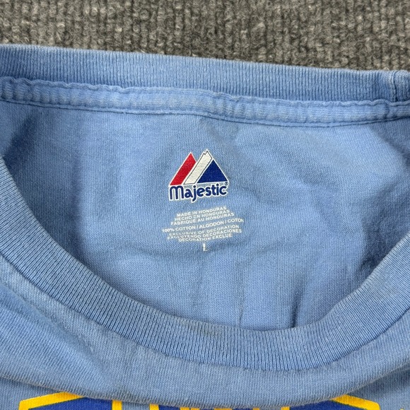 Milwaukee Brewers Craig Counsell 30 Majestic Shirt Mens XL Light Blue MLB - Picture 3 of 8